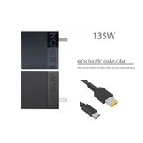  Sạc Lenovo Legion C315 135W 20V 6,75A kèm 2 cáp Chân USB C Vuông và USB kim (AUTH+) 
