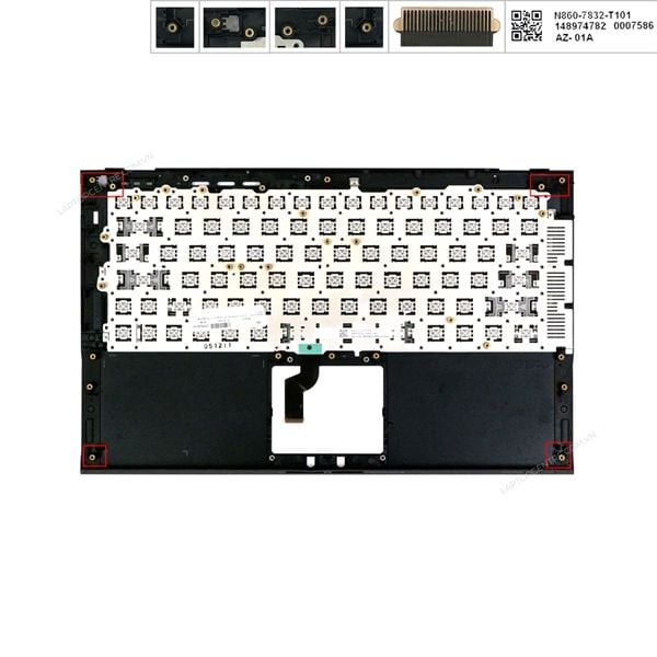  Bàn phím Sony VPC Z2 N860-7832 US Phím đen Chữ trắng Kèm C Ghi Kim loại (HCP -) 