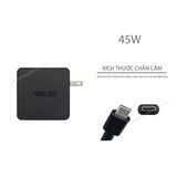  Sạc Asus 45W 20V 2.25A chân Usb C hình vuông & ZenBook 3 C302 Q325 Q325U Q325UA (ORG +) 