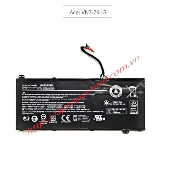  Pin Acer Nitro VN7 591 AC14A8L 11,4V 51Wh 4605mAh & V15 VN7 592 VN7 571 VN7 791 VN7 792 (31CP7,61,80) (ORG +) 