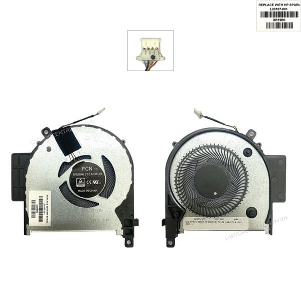  Quạt HP Envy X360 15 CN L20107-001 5V 0,5A 4 chân CPU & 15 CP (ORG +) 