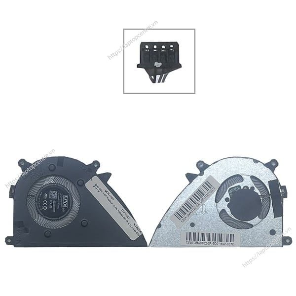  Quạt HP Notebook 17 CN M50402-001 5V 0,5A 4 chân CPU Chéo & 17 CP (ORG +) 