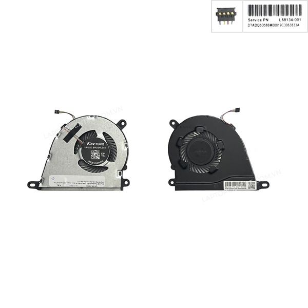  Quạt HP Pavilion 15 DY L68134-001 5V 0,5A 4 chân CPU & 15 EF 14 DQ 14S FQ 14S DQ 15S FQ (ORG +) 