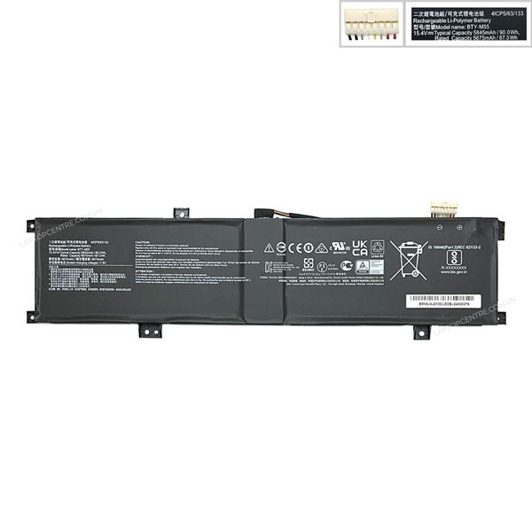  Pin MSI Alpha 17 BTY M55 B5EEK 11,4V 4700mAh 53,5Wh (ORG +) 