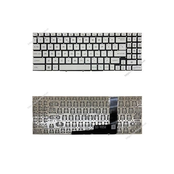  Bàn phím MSI Katana GF76 US Phím trắng Chữ đen Xuyên đèn Số Không khung & GF76 11SC 11UC 11UD 11UE 11UEK 11UG MS 17L1 MS 17L2 MS 1581 MS 1582 (ORG +) 