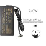  Sạc Asus 240W 12A 20V chân 6.0*3.7 kim chữ nhật Logo hình Mắt ROG Zephyrus GA502 GA401 (ORG +) 