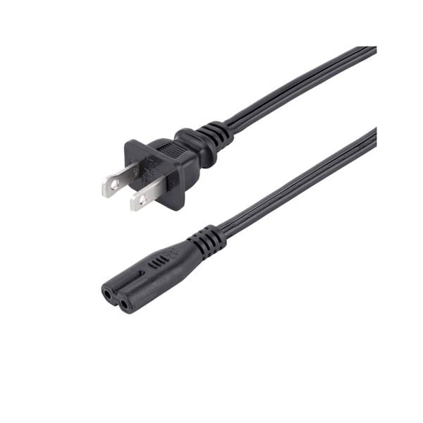  Dây nguồn 2 chân hình số 8 US dài 0,8m-1m màu đen dây dẹt (ORG +) 