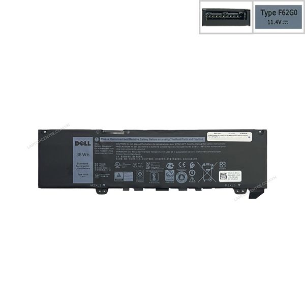  Pin Dell Inspiron 5370 F62G0 11,4V 38Wh 3333mAh 3cell & 7370 7373 Vostro 5370 (ORG +) 