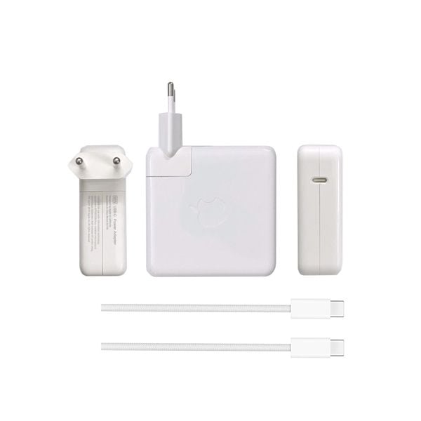  Sạc Macbook 96W 4.7A 20.2V chân Usb C sang Usb C hình vuông kèm cáp Chuẩn EU & 16 15 14.0 13.3 Model A1990 A2166 MacBook Air M3 M2 M1 Model A1932 A2179 A2337 A2681 năm 2024 2023 2022 2021 (ORG +) 