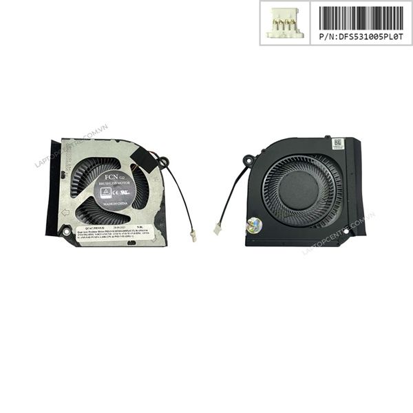  Quạt Acer Predator Helios PH315 52 DFS531005PL0T 5V 0,5A 4 chân CPU & AN515 54 A715 75G 55XU N19C5 AN517 51 A715 74 A715 75 A715 55XU AN715 51 AN515 43 PH317 53 FL78 (ORG +) 