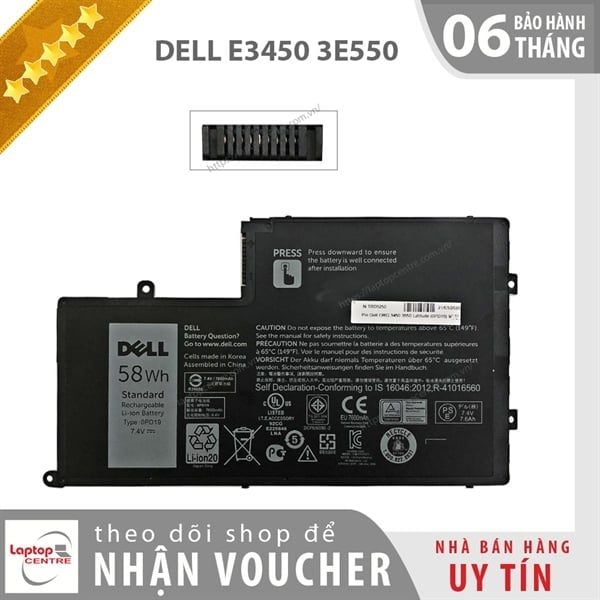  Pin Dell Latitude E3450 0PD19 7,4V 58Wh 7838mAh 9cell & E3550 (ORG +) 
