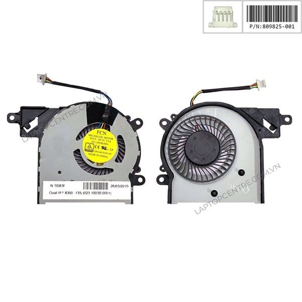  Quạt HP Pavilion X360 13S 809825-001 5V 0,5A 4 chân CPU (ORG +) 