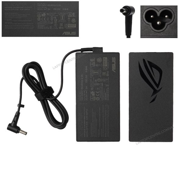  Sạc Asus 150W 20V 7.5A chân 6.0x3.7 kim to hình chữ nhật mỏng & Asus Rog Strix G531 G731 G512 Tuf A15 A17 FA506 FA706 FX505 FX705 (AUTH +) 
