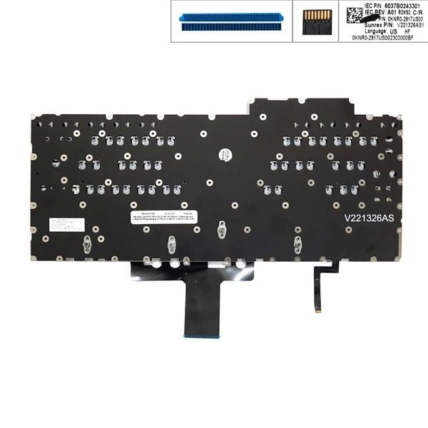  Bàn phím Asus Rog Flow X13 GV302 V221326AS US Phím đen Chữ trắng Đèn Không khung & GV302XA GV302XU GV302XV 2023 (ORG +) 