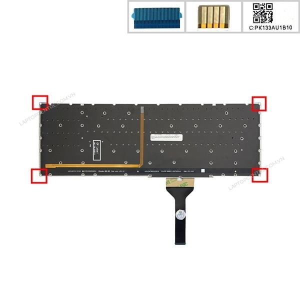  Bàn phím Acer Nitro 5 AN515 56 PK133AU1B10 US Phím đen Chữ đỏ Đèn Nút nguồn & AN515 57 AN515 58 AN515 45 AN517 54 AN517 41 (ORG +) 