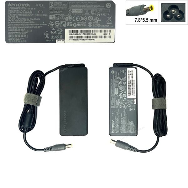  Sạc Lenovo 90W 20V 4.5A chân 7.9x5.5 tròn kim T500 hình chữ nhật & E420 E430 E520 E530 E535 E545 B490 B590 SL400 SL410 SL500 SL510 L410 L412 L420 L421 L430 L510 L512 L520 L530 T430 T510i T520 T520i T530 X200 X220 X230 (ORG +) 