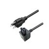  Dây nguồn 3 chân tròn chuẩn C5 (Vuông) US dài 1,8m màu đen dây tròn E55349 LS-18LA 7A 125V~ (rãnh cài ) & 213349-017 401300-117 dùng cho sạc vuông (ORG +) 