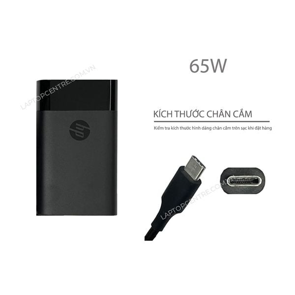  Sạc HP 65W 20V 3.25A chân Usb C hình Oval (AUTH +) 