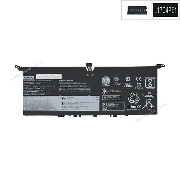  Pin Lenovo IdeaPad 730S 13IWL L17C4PE1 17,6V 26,7Wh 1517mAh Cáp cài & Yoga S730 13IWL S730 13IML (ORG +) 