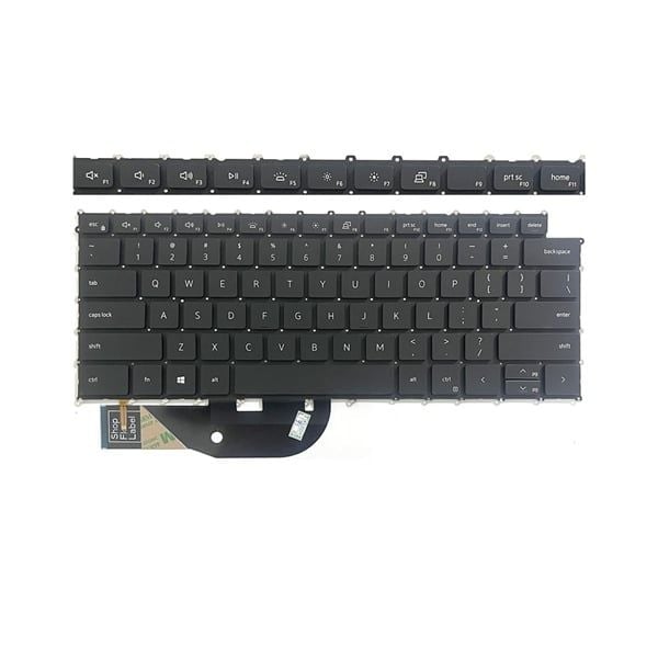  Bàn phím Dell XPS 15 9500 0MV93T US Phím đen Chữ trắng Đèn Không khung & 9510 9520 9700 9710 (ORG +) 