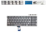  Bàn phím Asus Q501LA US Phím bạc Chữ đen Xuyên đèn Không ốc & Q502 Q552 UX52 UX501 (ORG +) 