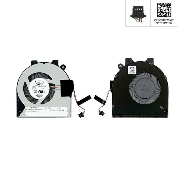  Quạt Dell Inspiron 5580 0G0D3G 5V 0,5A 4 chân CPU & 5588 5480 5488 Vostro 5581 5482 (ORG +) 