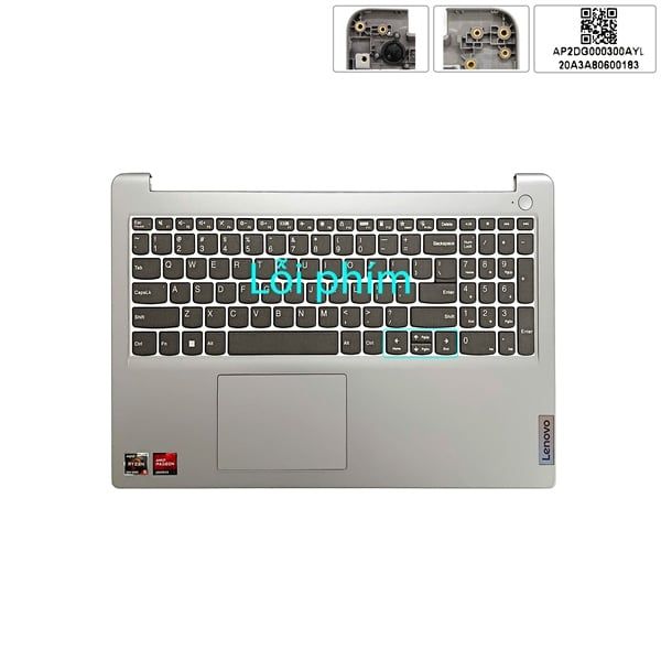  Vỏ C Lenovo IdeaPad 1 15ALC7 AP2DG000300 US Bạc nhựa nút nguồn & 5CB1H70708 1 15IJL7 1 15IAU7 (ORG -) 