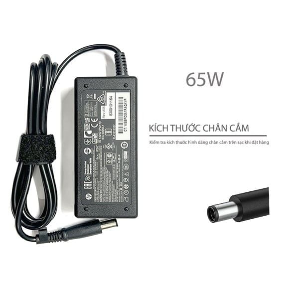  Sạc HP 65W 19.5V 3.33A chân 7.4x5.0 kim to hình chữ nhật & Pavilion G6 G7 DV7 DV6 DV5 DV4 G72 G71 G60 G61 G62 (ORG +) 