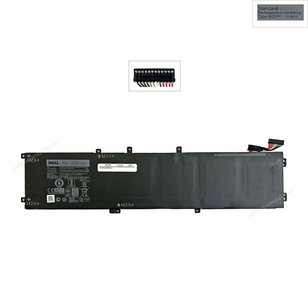  Pin Dell XPS 9560 6GTPY 11,4V 97Wh 8509mAh 9cell & 9550 Precision 5510 5520 M5520 (ORG +) 