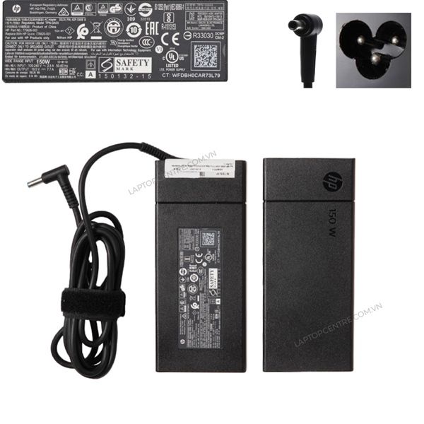  Sạc HP 150W 19.5V 7.7A Chân 4.5A*3.0 kim Mỏng dẹt & 776620-001 (AUTH +) 