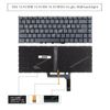  Bàn phím MSI Modern 14 A10RB US Phím ghi Chữ trắng Đèn & 14 A10M 14 A10RAS (ORG +) 
