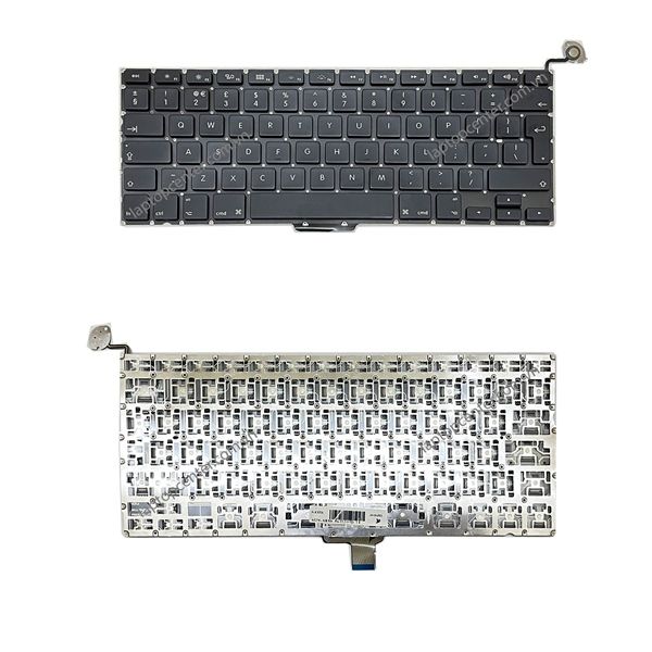  Bàn phím Macbook Pro 13 A1278 2012 UK Phím đen Chữ trắng Không khung (ORG +) 
