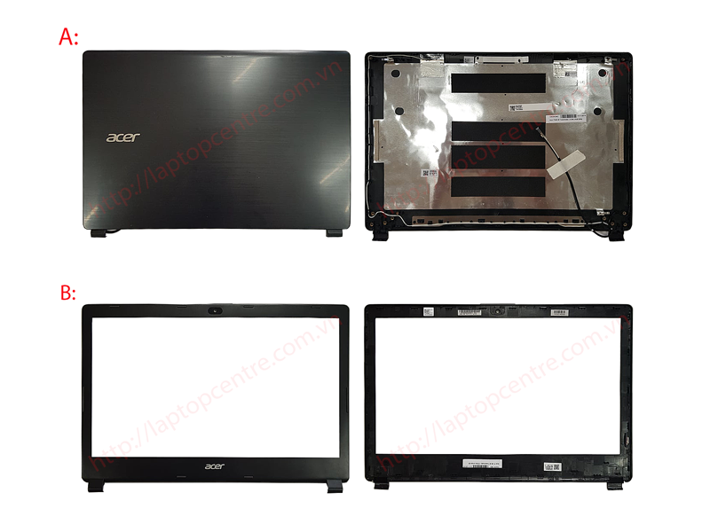  Vỏ A Acer Aspire V5 472 60.VAJN7.003 Đen Nhựa Vân bóng & V5 473 Travelmate P446 M (ORG +) 