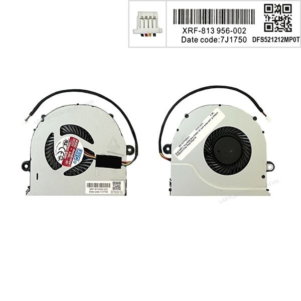  Quạt Asus Rog Strix FX503 DFS521212MP0T 12V 0,5A 4 chân CPU & FX503V FX503VD FZ63 FX63 FX63VD (ORG +) 