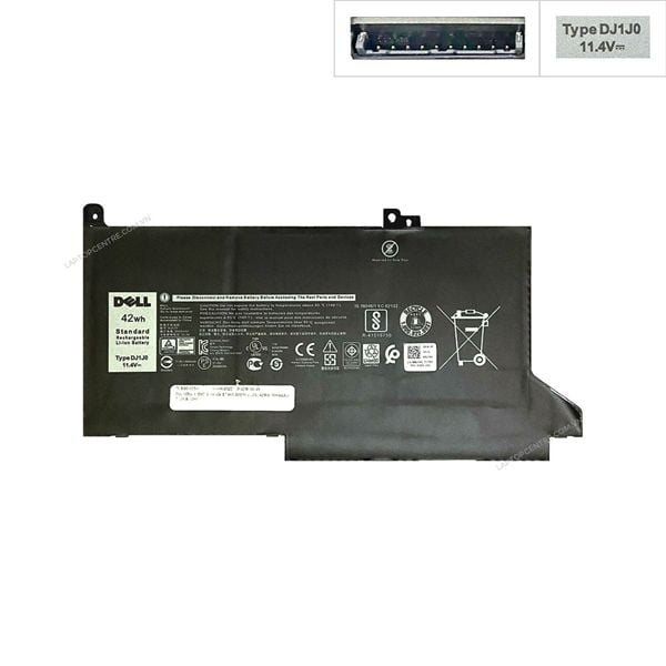  Pin Dell Latitude E7480 DJ1J0 11,4V 42Wh 3684mAh 3cell & 7280 (ORG +) 