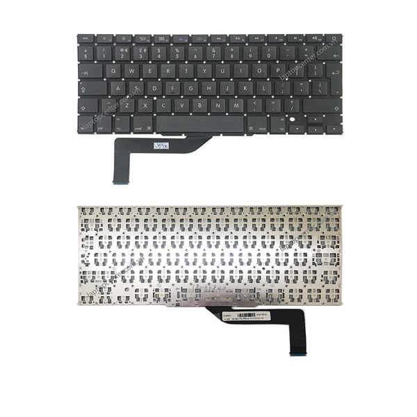  Bàn phím Macbook Pro Retina 15 A1398 2012 UK Phím đen Chữ trắng Không khung (ORG +) 