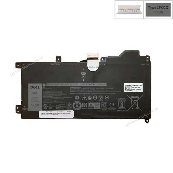  Pin Dell Latitude 7200 2 in 1 1FKCC 09NTKM 7,6V 38Wh 4750mAh 2cell Cắm trong & 7210 (ORG +) 