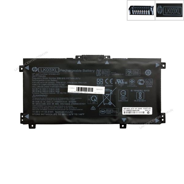  Pin HP Envy X360 15 CN LK03XL 52.5W 11.55V & 15 BP 17 AE 17 CE (ORG +) 