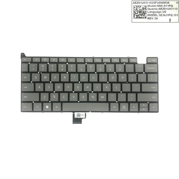  Bàn phím Microsoft Surface Laptop Go 1943 9Z.NJ1PQ.101 Phím ghi Chữ trắng Không nút nguồn (ORG +) 