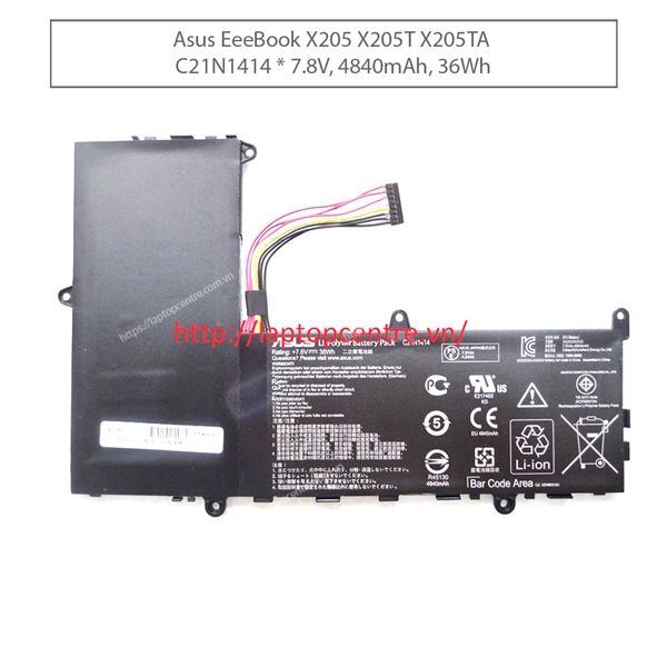  Pin Asus EeeBook X205 C21N1414 7,6V 38Wh & X205T X205TA (ORG +) 