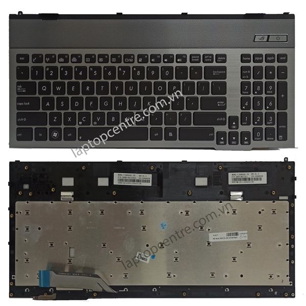  Bàn phím Asus ROG Gaming G55 US Phím đen Chữ trắng Số Kèm khung & G55V G55VW G55VM (ORG +) 