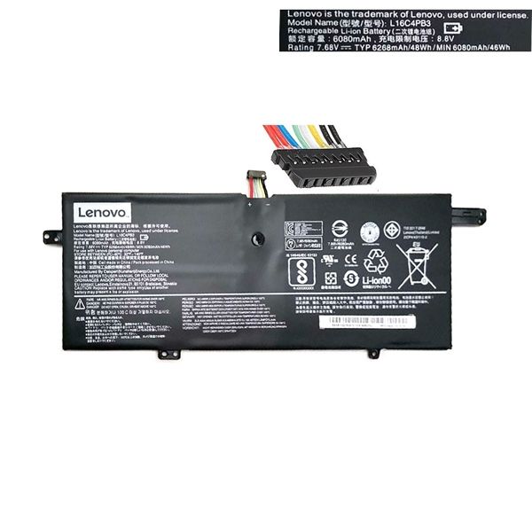  Pin Lenovo IdeaPad 720S 13IKB L16C4PB3 7,68V 48Wh 6250mAh 9cell & 720S 13ARR 720S 13ISE (ORG +) 