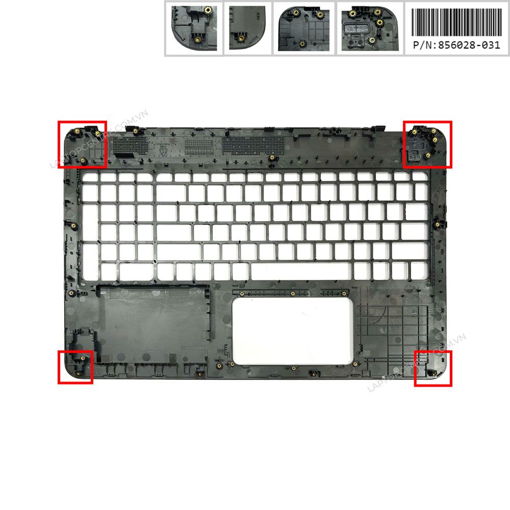  Vỏ C HP Pavilion 15 AU 856028-031 US Đen Nhựa Vân kẻ vàng (ORG +) 
