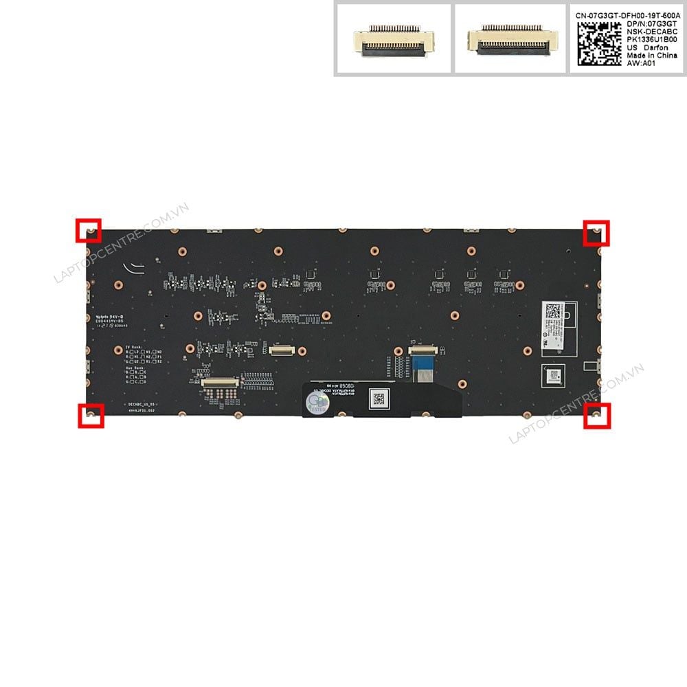  Bàn phím Dell Alienware M15 R5 07G3GT US Phím đen Chữ trắng Đèn RGB & X15 R2 X17 R1 (ORG +) 