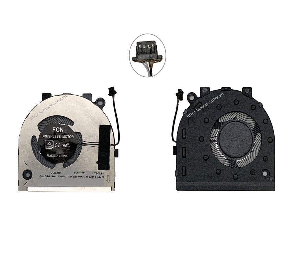  Quạt Dell Inspiron 13 7306 2-in-1 09NRGK 5V 0,35A 4 chân CPU & 7300 2-in-1 (ORG +) 