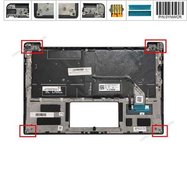  Bàn phím Dell XPS 13 9370 0YNWCR PK1331X1A45 Song ngữ Japan Phím đen Chữ trắng Đèn Kèm C Đen Carbon (ORG +) 