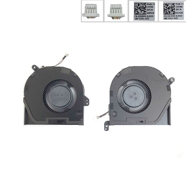 Ventola CPU+GPU Per Dell XPS 15 9500 9510 - Precision 5550 - Nuova - 4 Pin