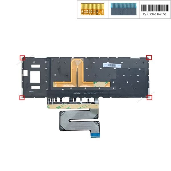  Bàn phím Asus Rog Ice Blade GX501 V161162BS1 US Phím đen Chữ trắng Đèn RGB Số & GX501VI GX501VIK GX501VS GX501VSK (ORG +) 