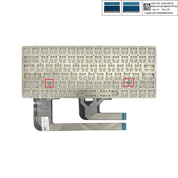  Bàn phím HP Razer Blade 15 RZ09 0036 2B-BBW01R100 US Phím đen Chữ trắng Xuyên đèn Không khung (ORG +) 