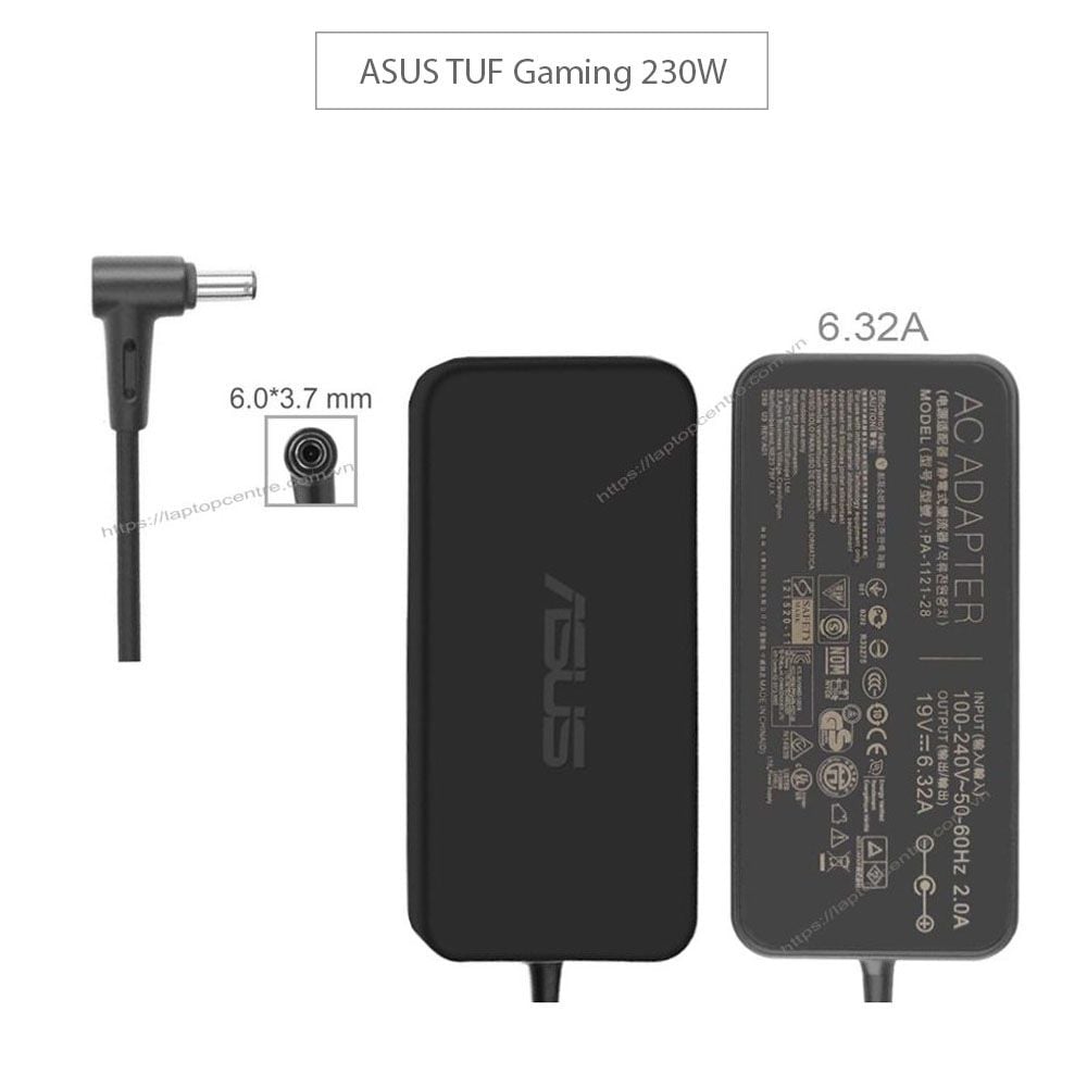  Sạc Asus 230W 19V 11.8A chân 6.0x3.7 kim to hình chữ nhật & Rog GX501 GX501V GX501VI (ORG +) 